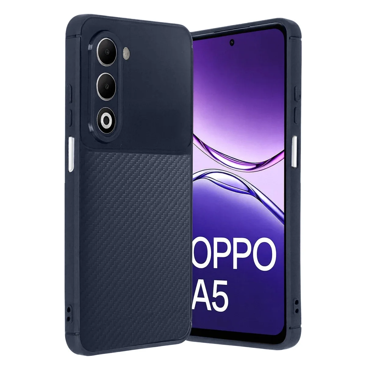 Oppo A5 4g Auto Focus Karbon Kapak - Lacivert Oppo A5 4g Auto Focus Karbon Kapak - Lacivert