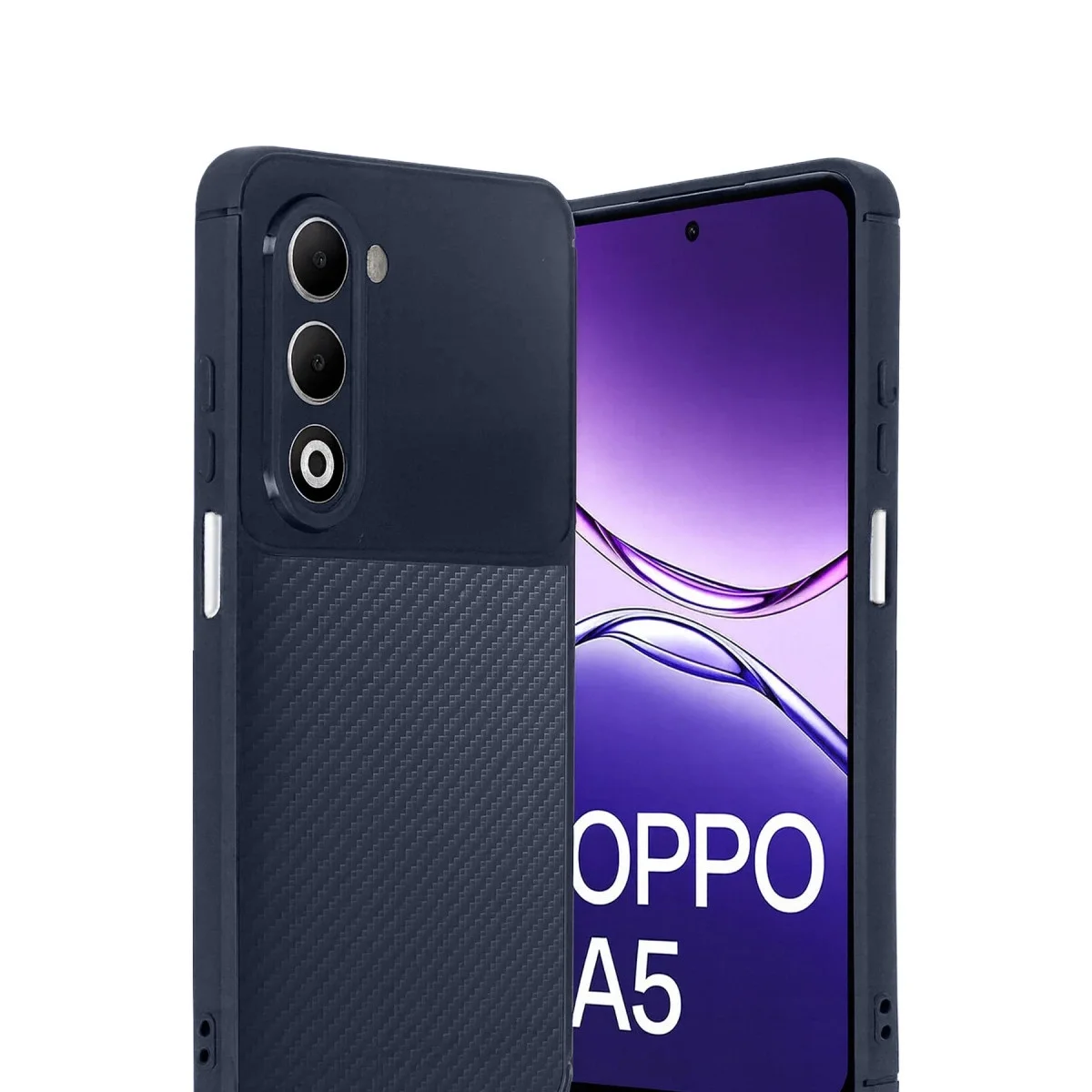 Oppo A5 4g Auto Focus Karbon Kapak - Lacivert Oppo A5 4g Auto Focus Karbon Kapak - Lacivert