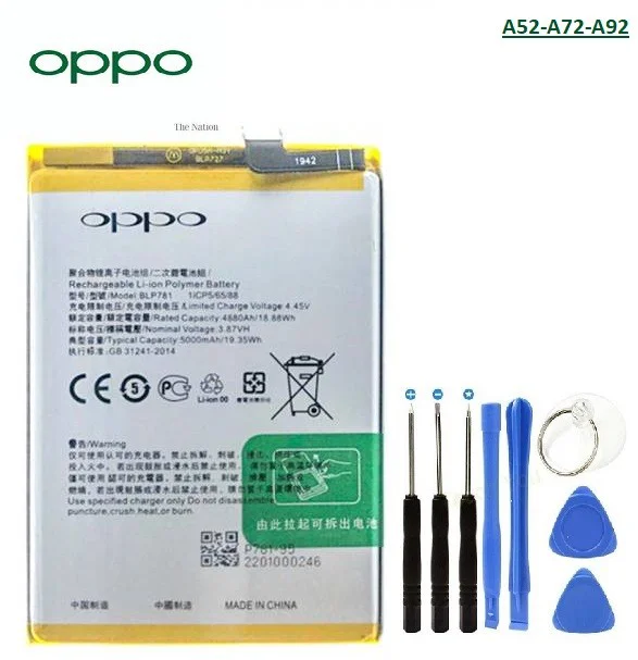 Oppo A52-A72-A92 Pil Batarya BLP781 + Tamir Seti