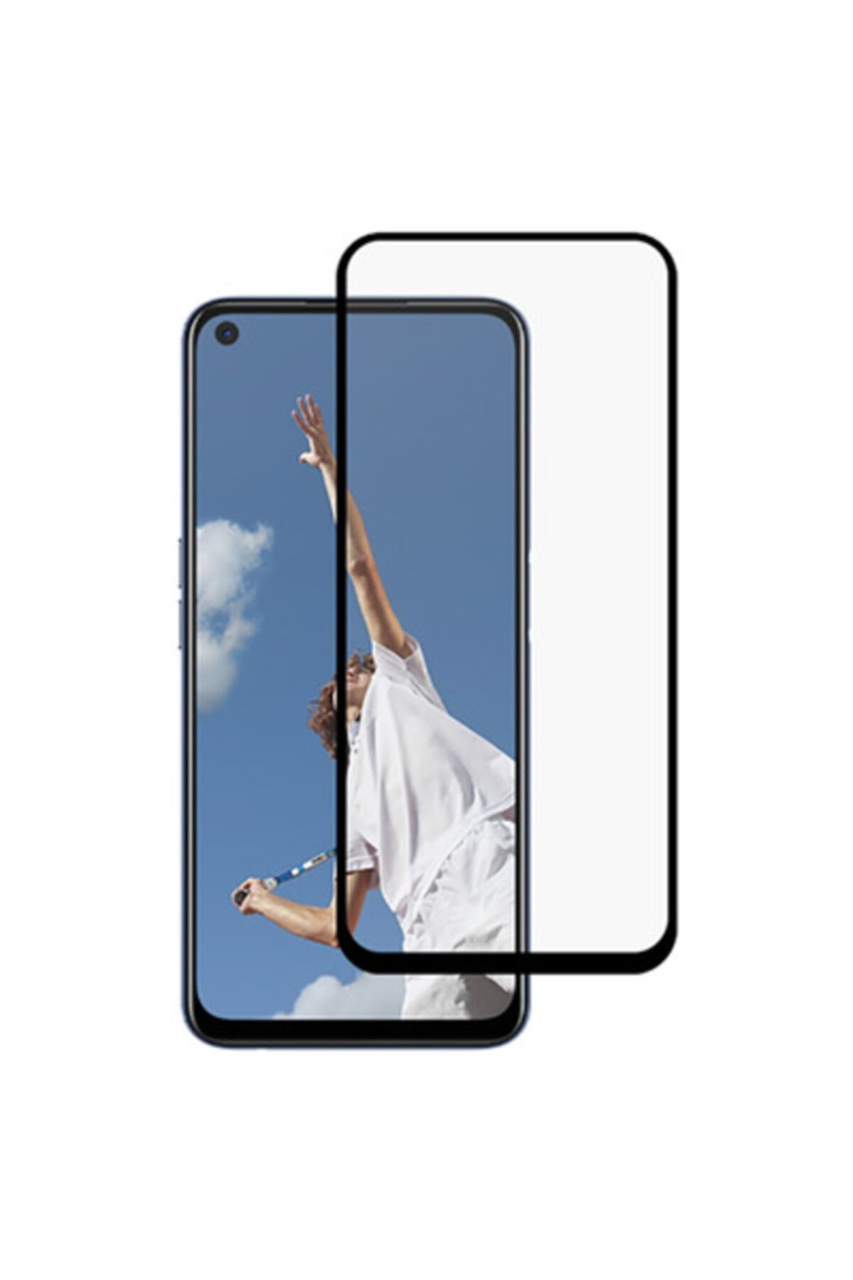 Oppo A52 Kenarları Kırılmaya Dayanıklı Cam Ekran Koruyucu