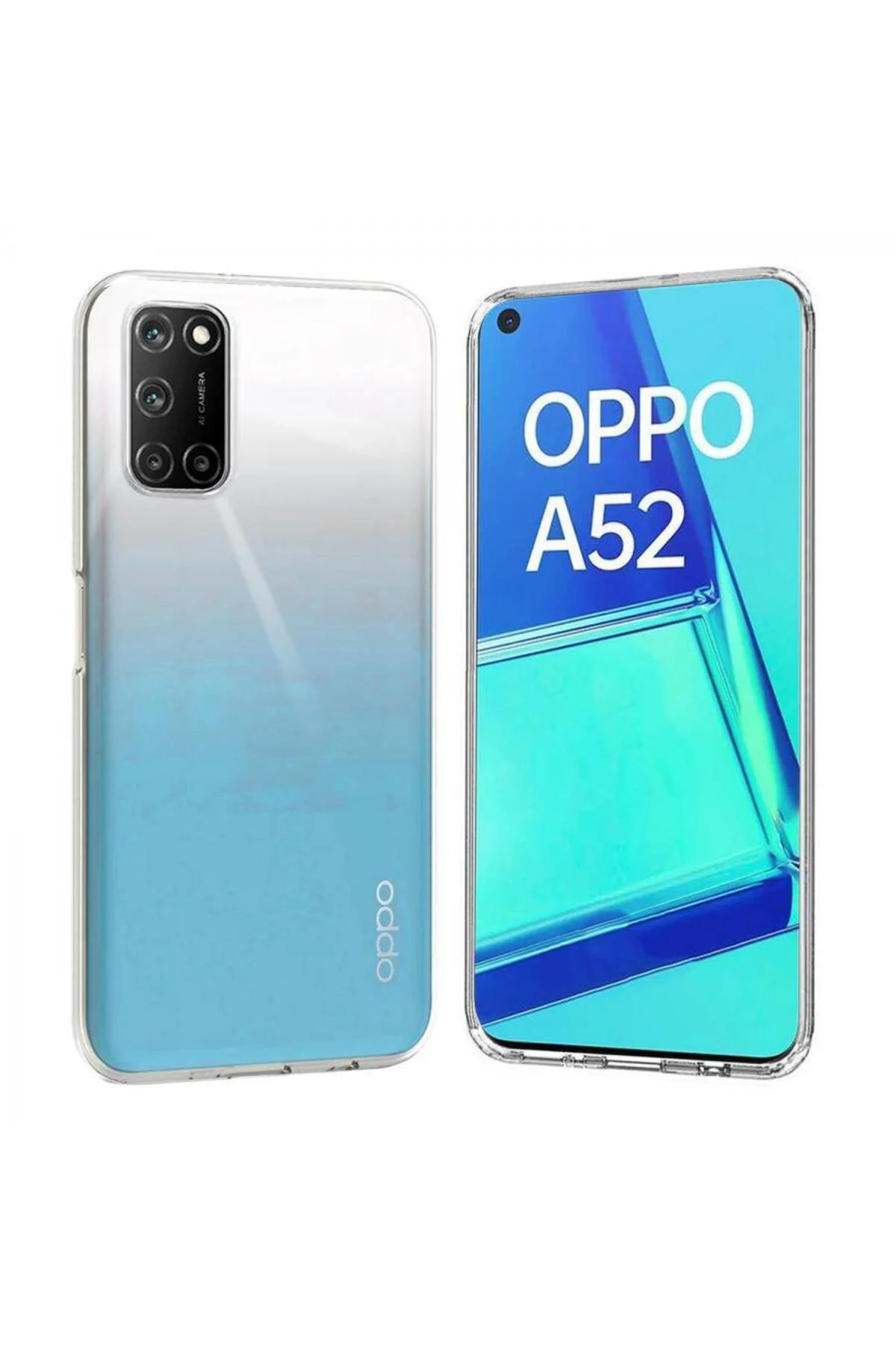 Oppo A52 Ultra İnce Silikon Kılıf Şeffaf