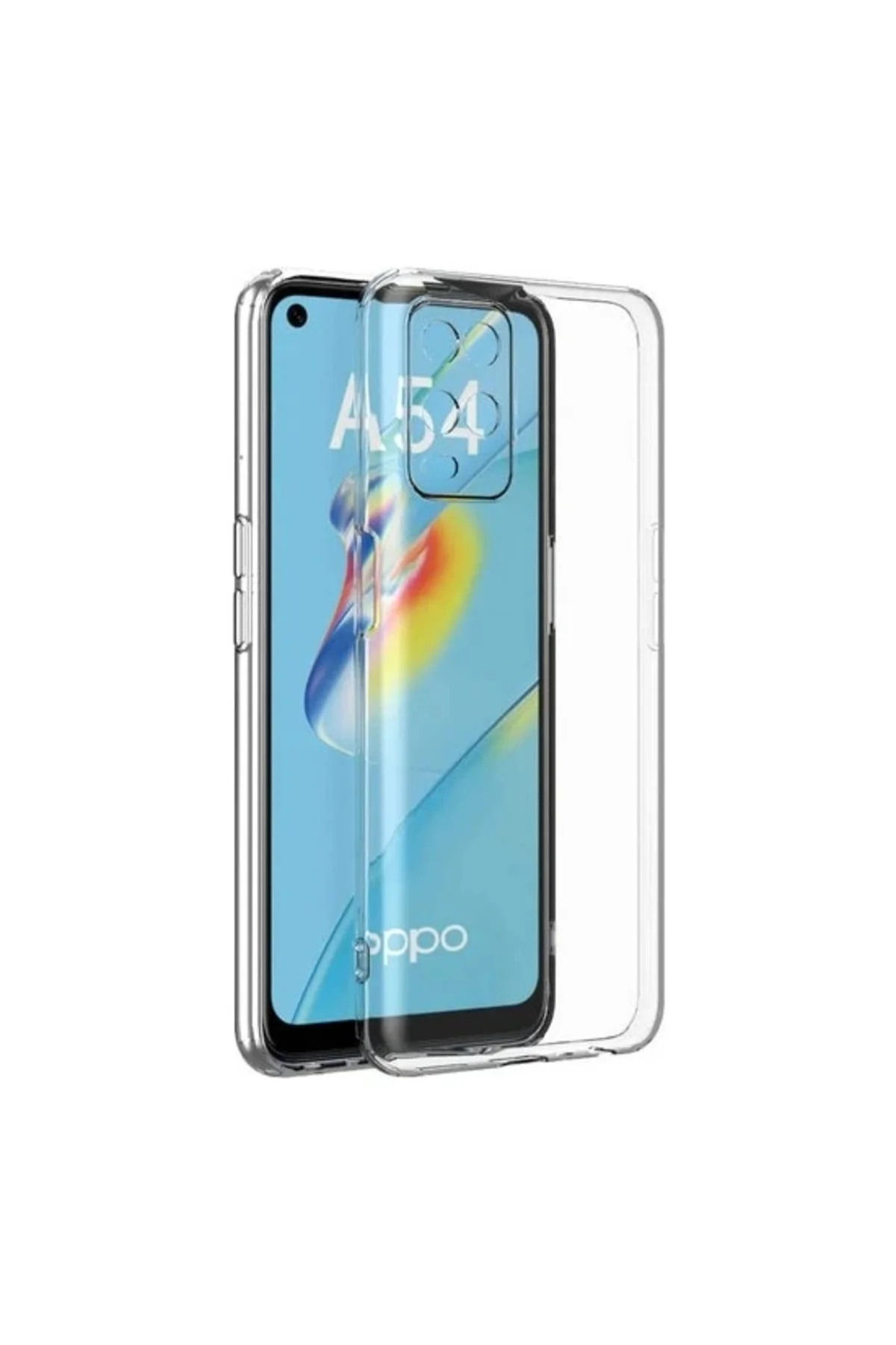 Oppo A54 2.0 MM Korumalı Şeffaf Silikon Kılıf