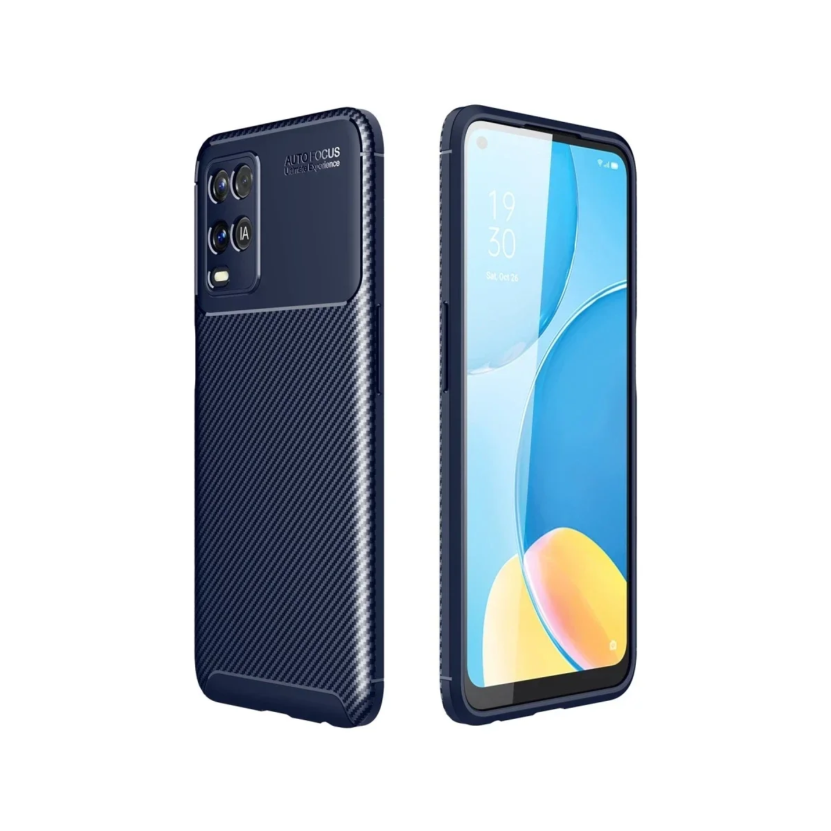 Oppo A54 4G Kılıf Auto Focus Karbon Kapak - Lacivert Fiyatı, Yorumları ve Özellikleri