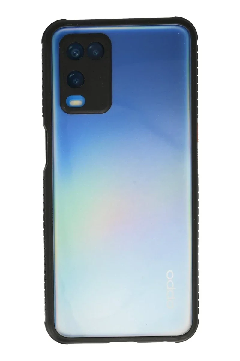 Oppo A54 4G Kılıf Miami Şeffaf Silikon - Siyah