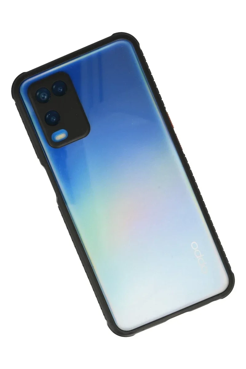 Oppo A54 4G Kılıf Miami Şeffaf Silikon - Siyah