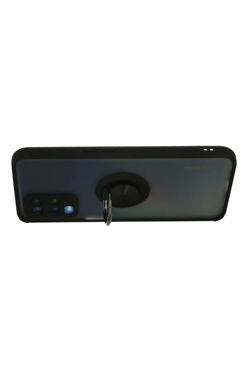 Oppo A54 4G Kılıf Montreal Yüzüklü Silikon Kapak - Siyah Oppo A54 4G Kılıf Montreal Yüzüklü Silikon Kapak - Siyah