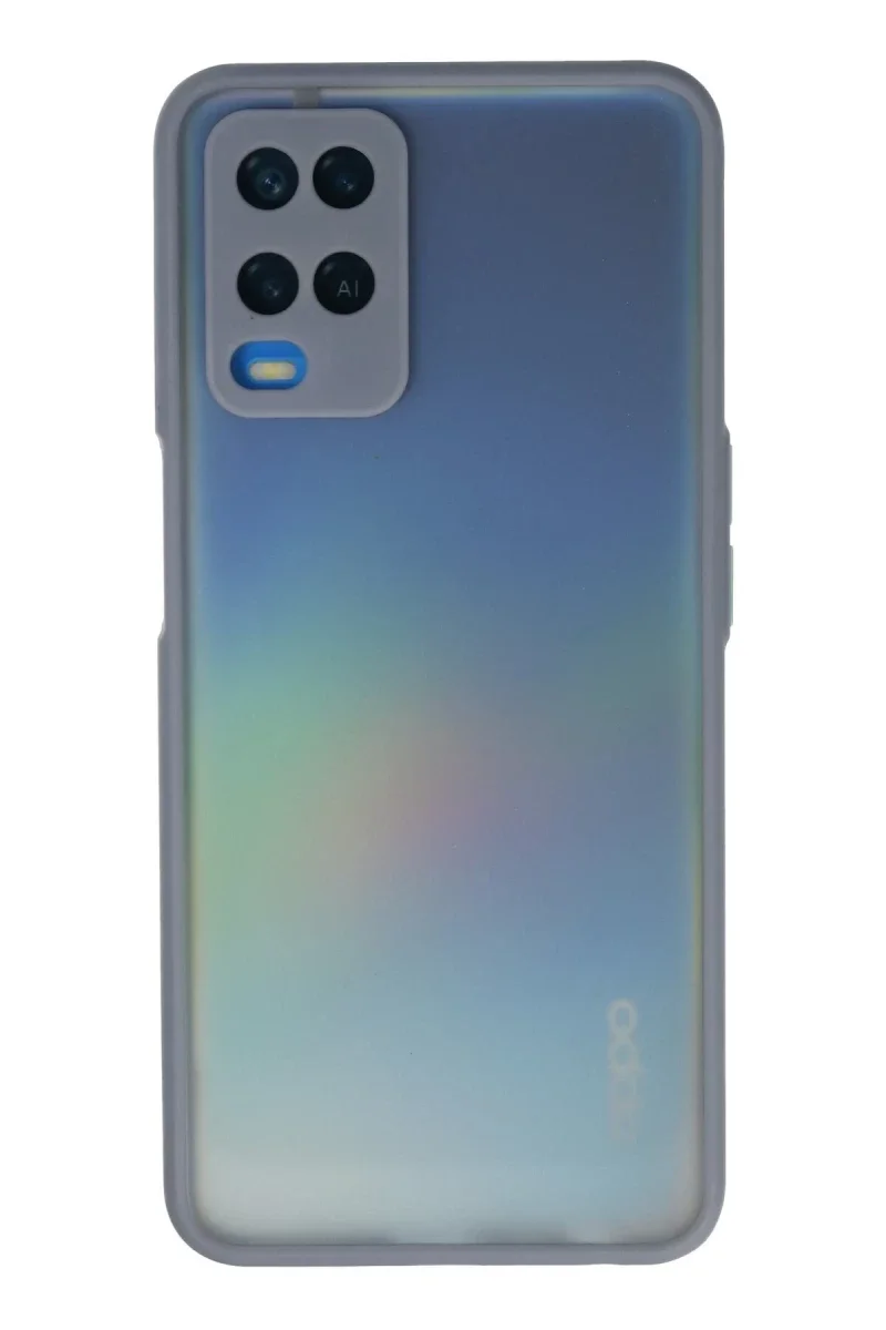 Oppo A54 4G Kılıf Montreal Silikon Kapak - Gri