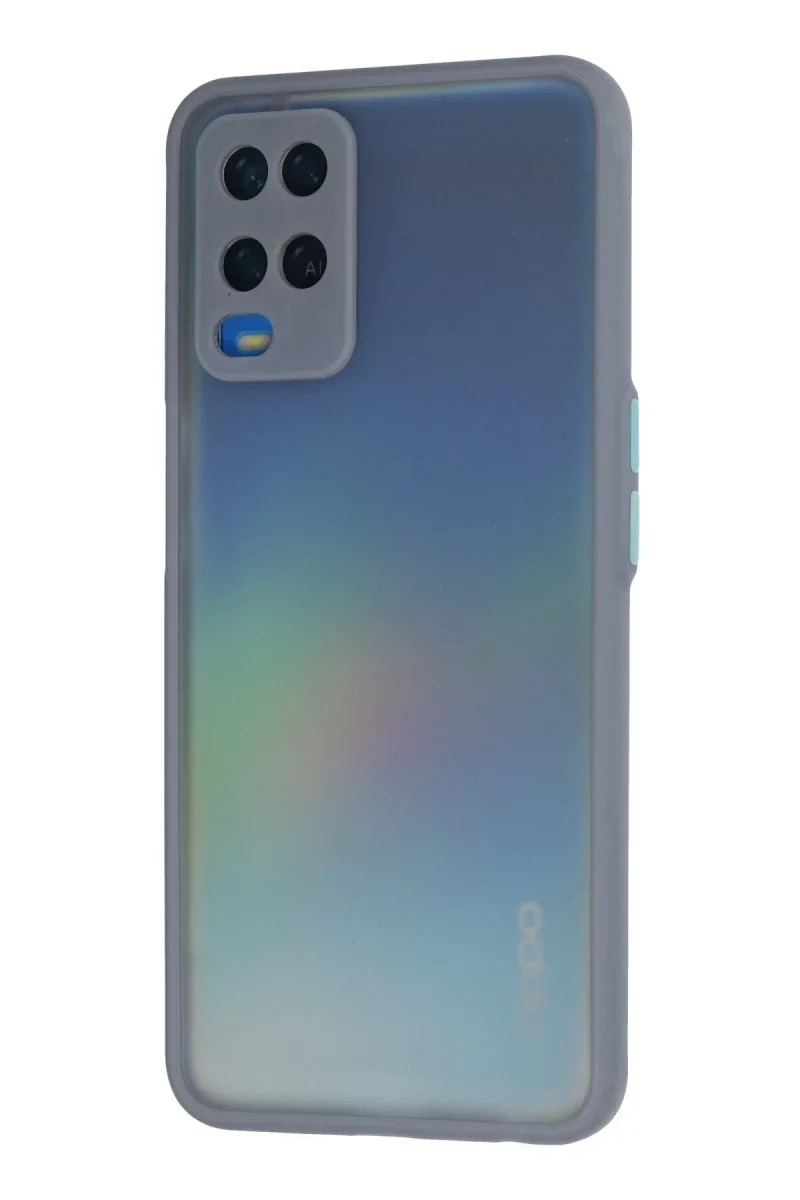 Oppo A54 4G Kılıf Montreal Silikon Kapak - Gri