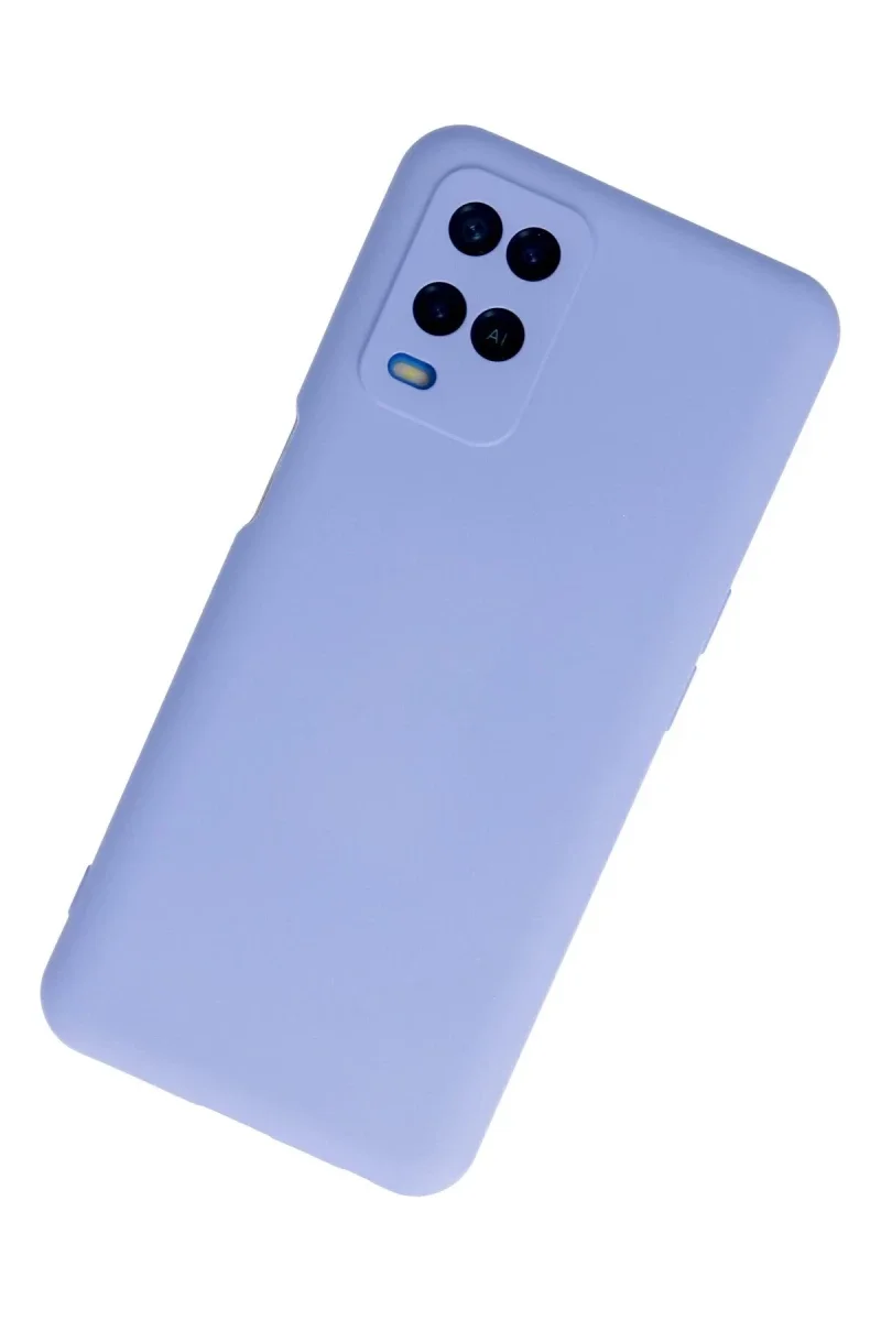 Oppo A54 4G Kılıf Nano içi Kadife Silikon - Lila Oppo A54 4G Kılıf Nano içi Kadife Silikon - Lila