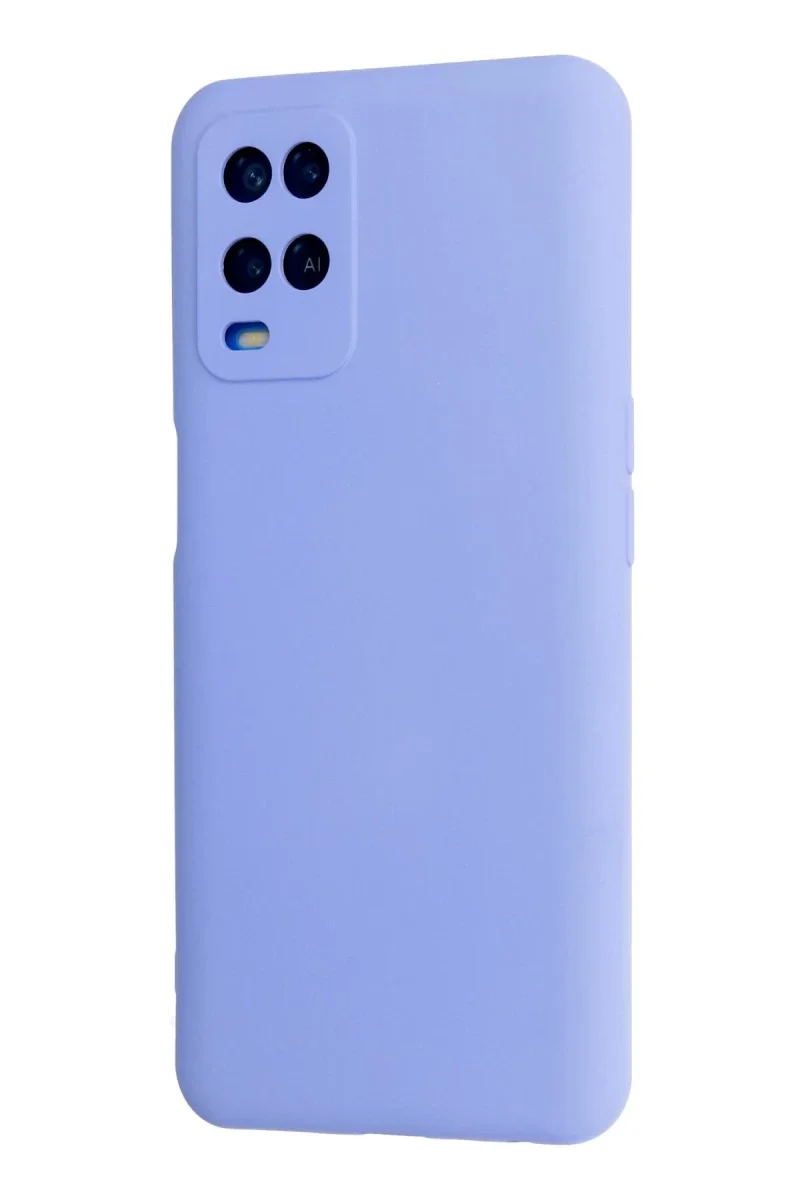 Oppo A54 4G Kılıf Nano içi Kadife Silikon - Lila Oppo A54 4G Kılıf Nano içi Kadife Silikon - Lila