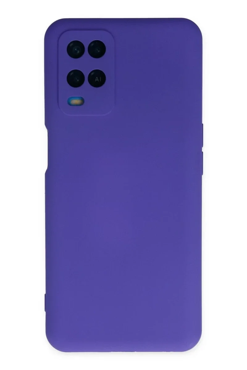 Oppo A54 4G Kılıf Nano içi Kadife Silikon - Mor