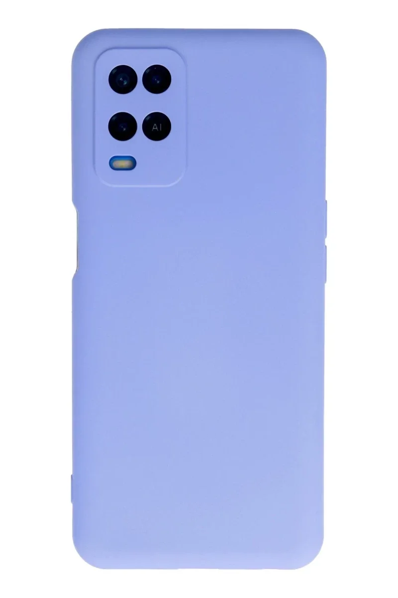 Oppo A54 4G Kılıf Nano içi Kadife Silikon - Lila Oppo A54 4G Kılıf Nano içi Kadife Silikon - Lila