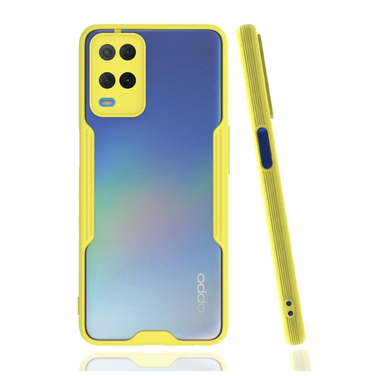 Oppo A54 4G Kılıf Platin Silikon - Sarı Oppo A54 4G Kılıf Platin Silikon - Sarı