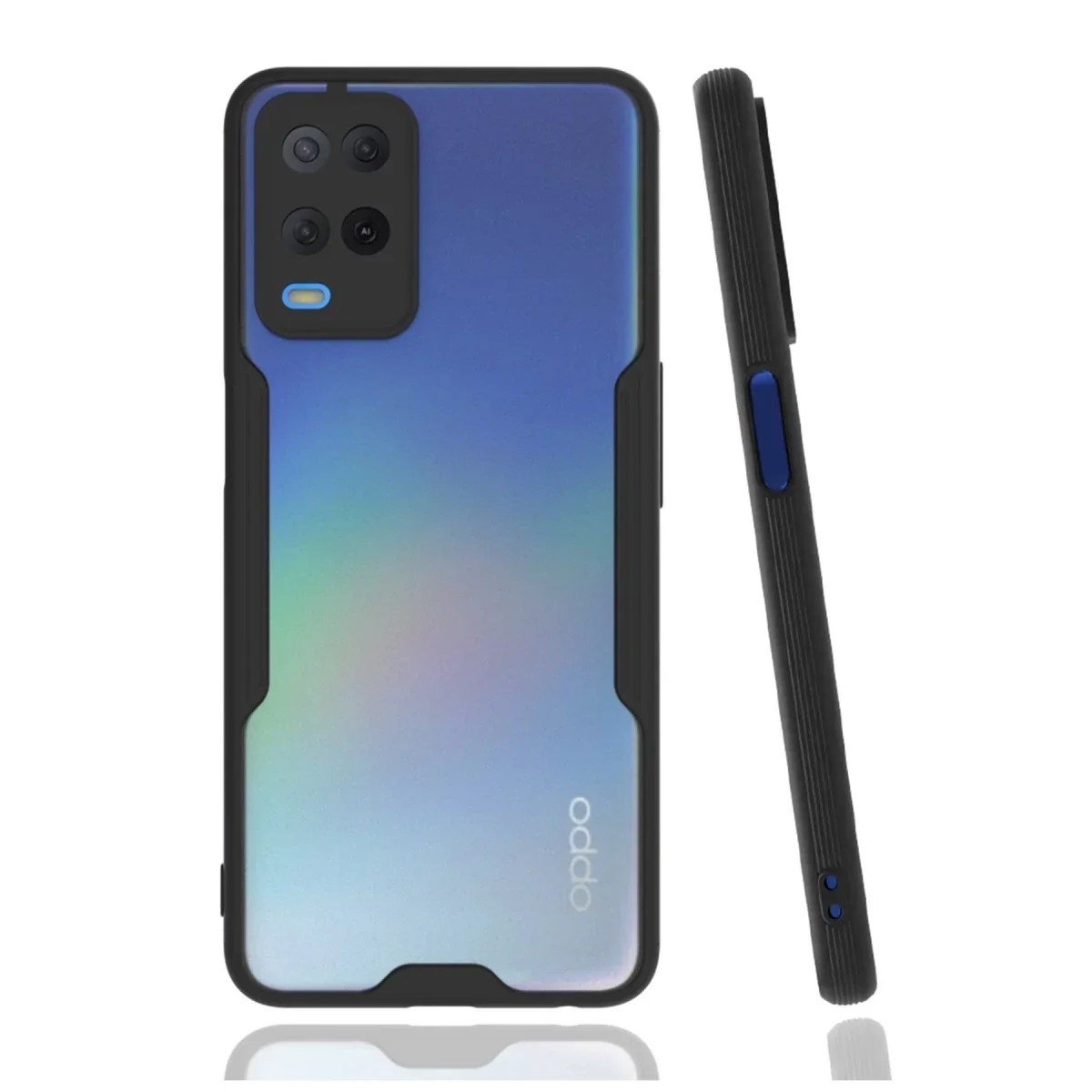 Oppo A54 4G Kılıf Platin Silikon - Siyah