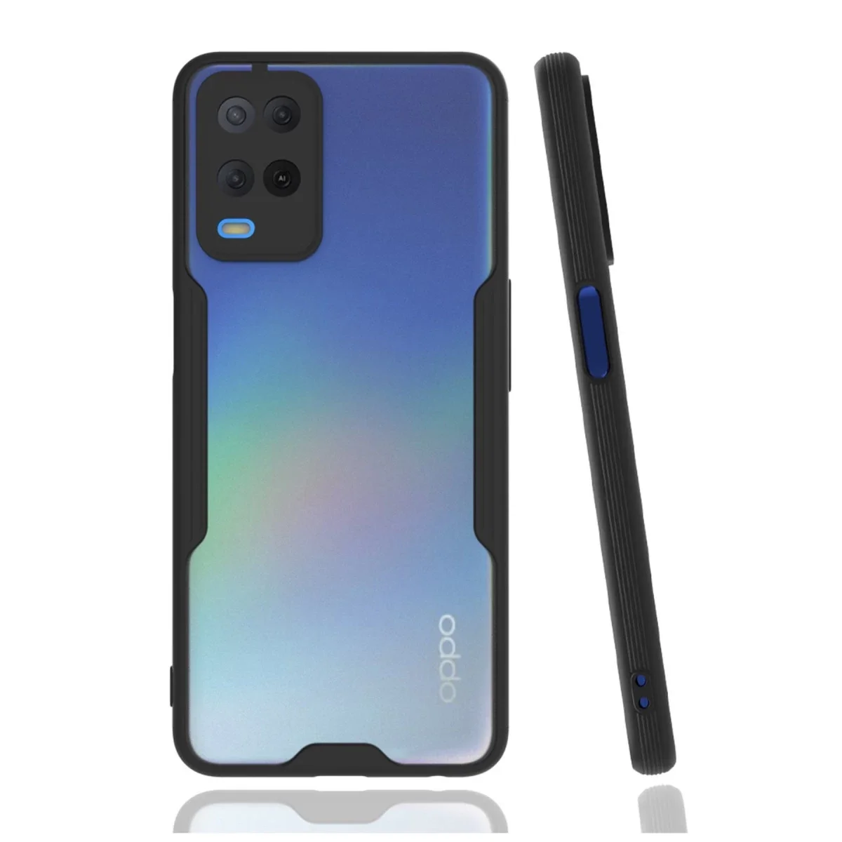 Oppo A54 4G Kılıf Platin Silikon - Siyah