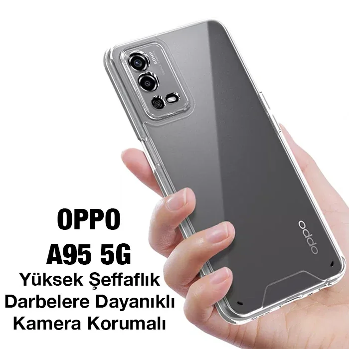 OPPO A55 4G Kamera Koruyucu Ultra İnce Şeffaf Silikon Kılıf - Dayanıklı ve Şık
