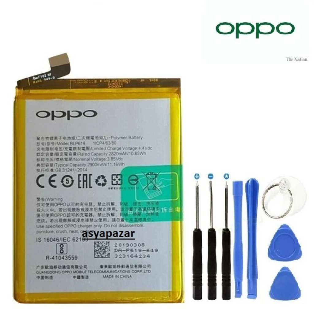 Oppo A57/A59 Pil Batarya Blp619 + Tamir Seti Oppo A57/A59 Pil Batarya Blp619 + Tamir Seti
