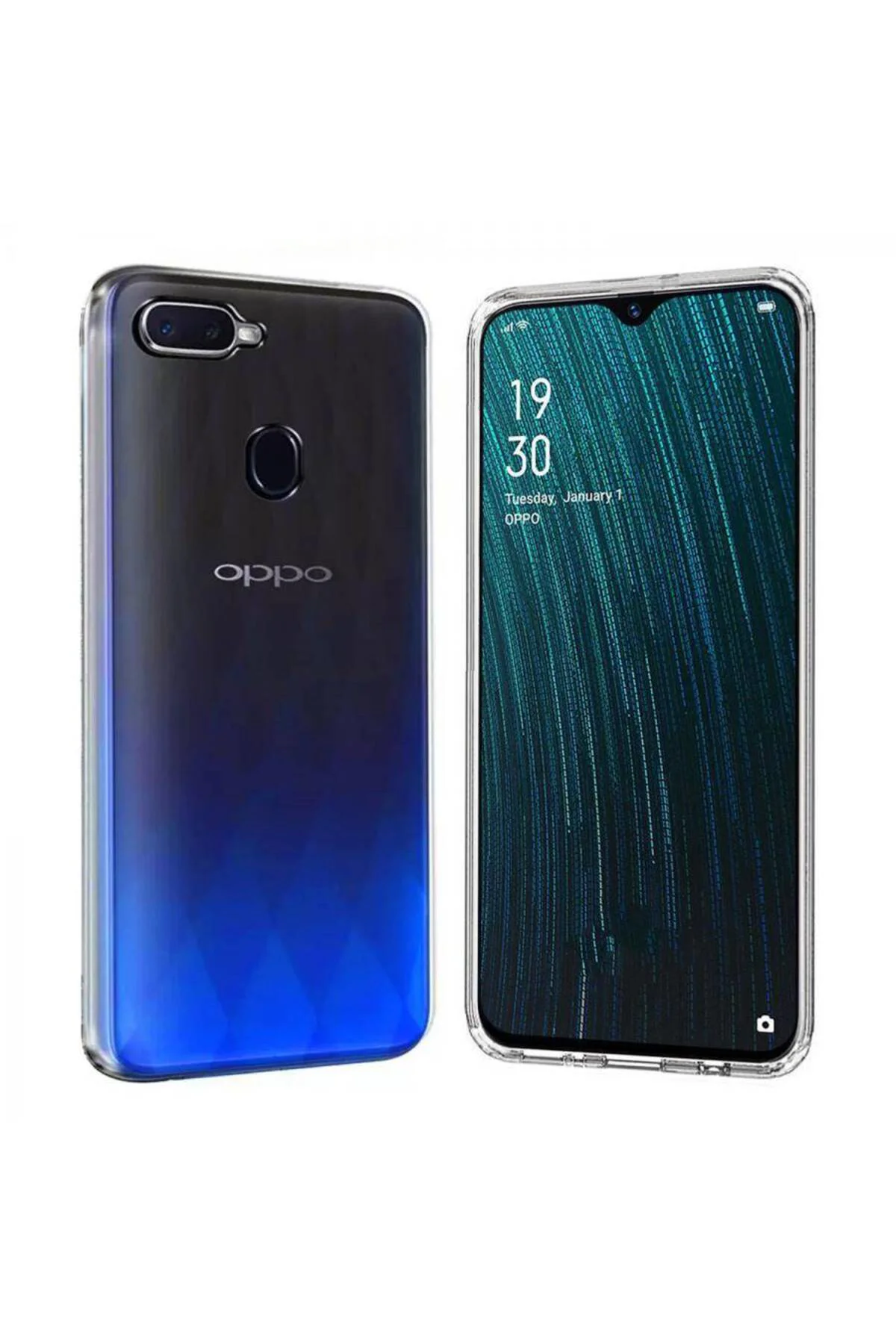 Oppo A5S 2.0 MM Korumalı Silikon Kılıf Şeffaf