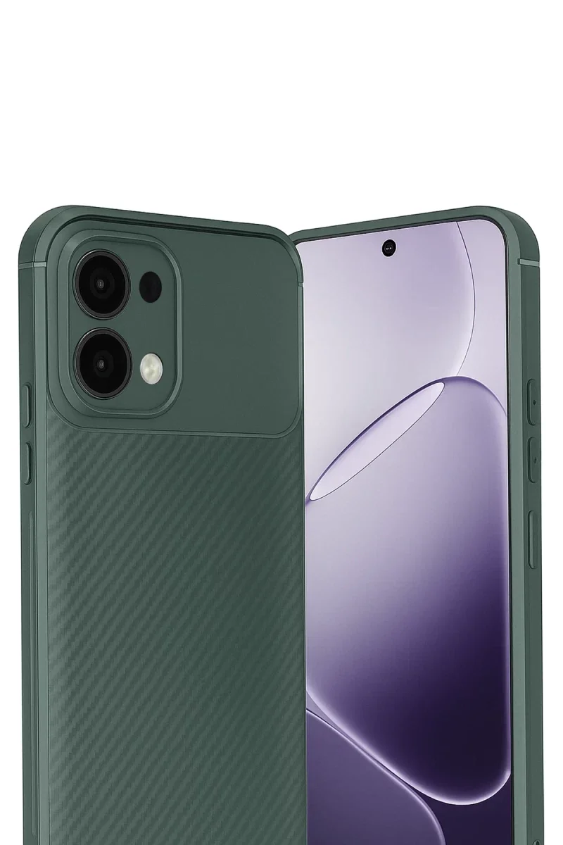 Oppo A6 Pro 4G Auto Focus Karbon Kapak - Koyu Yeşil Oppo A6 Pro 4G Auto Focus Karbon Kapak - Koyu Yeşil