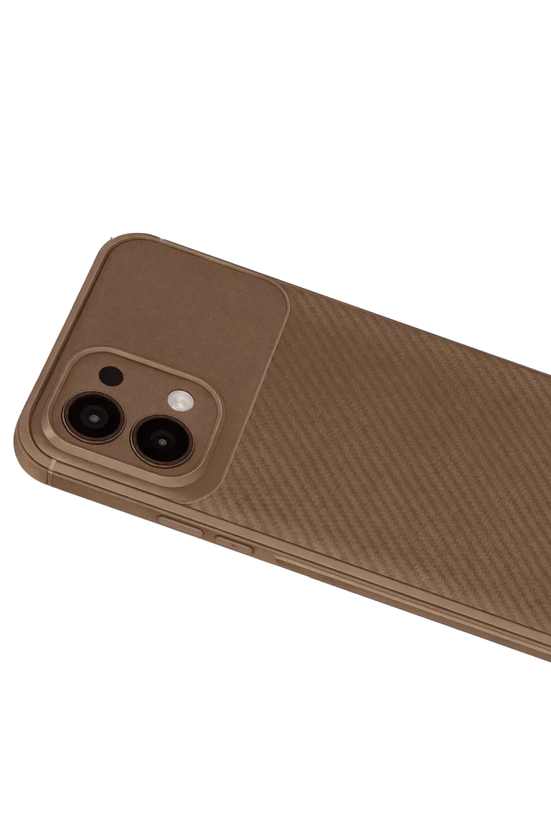 Oppo A6 Pro 4G Auto Focus Karbon Kapak - Kahverengi Oppo A6 Pro 4G Auto Focus Karbon Kapak - Kahverengi