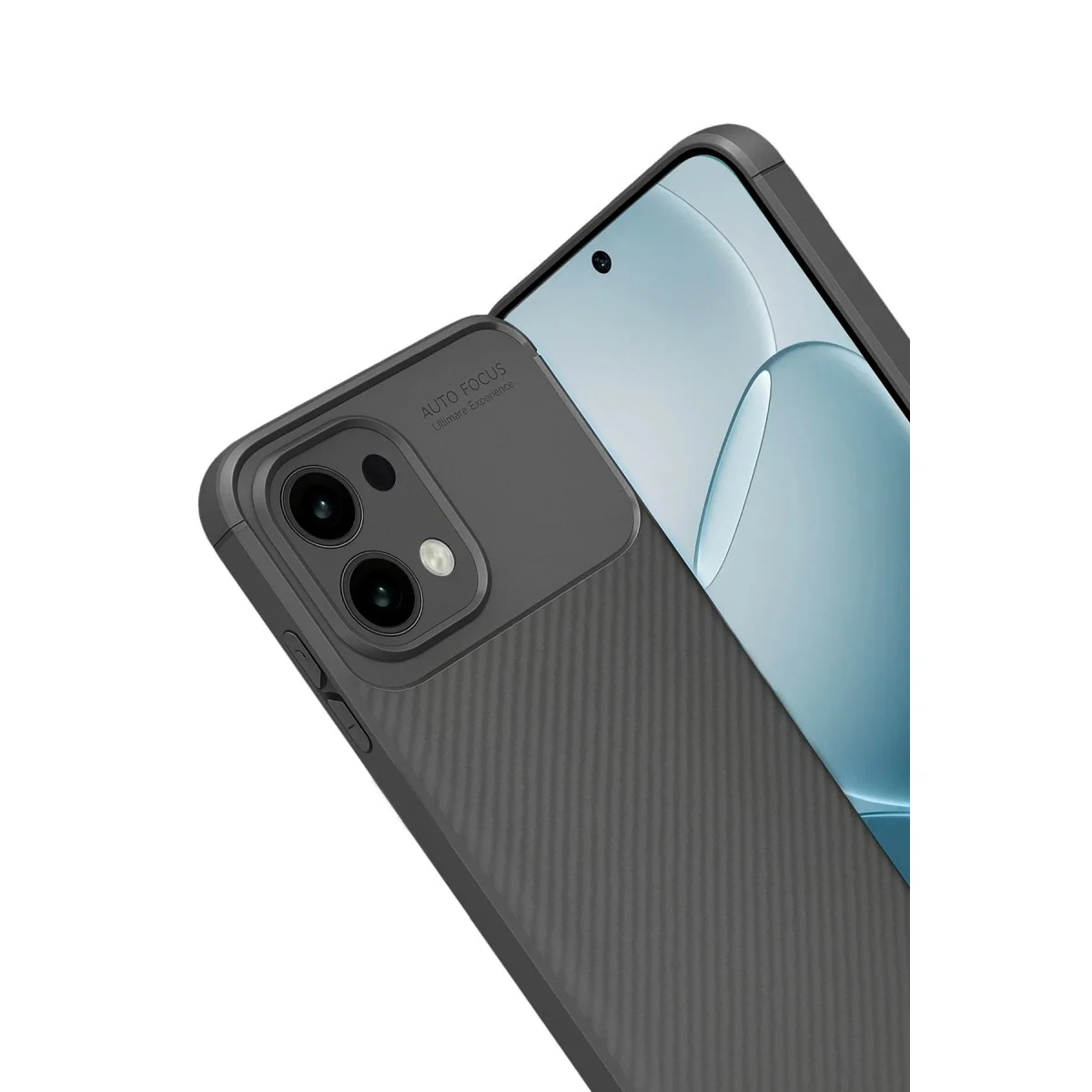 Oppo A6 Pro 4g Auto Focus Karbon Kapak - Gri Oppo A6 Pro 4g Auto Focus Karbon Kapak - Gri