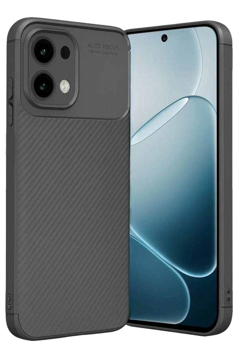 Oppo A6 Pro 4G Auto Focus Karbon Kapak - Gri Oppo A6 Pro 4G Auto Focus Karbon Kapak - Gri