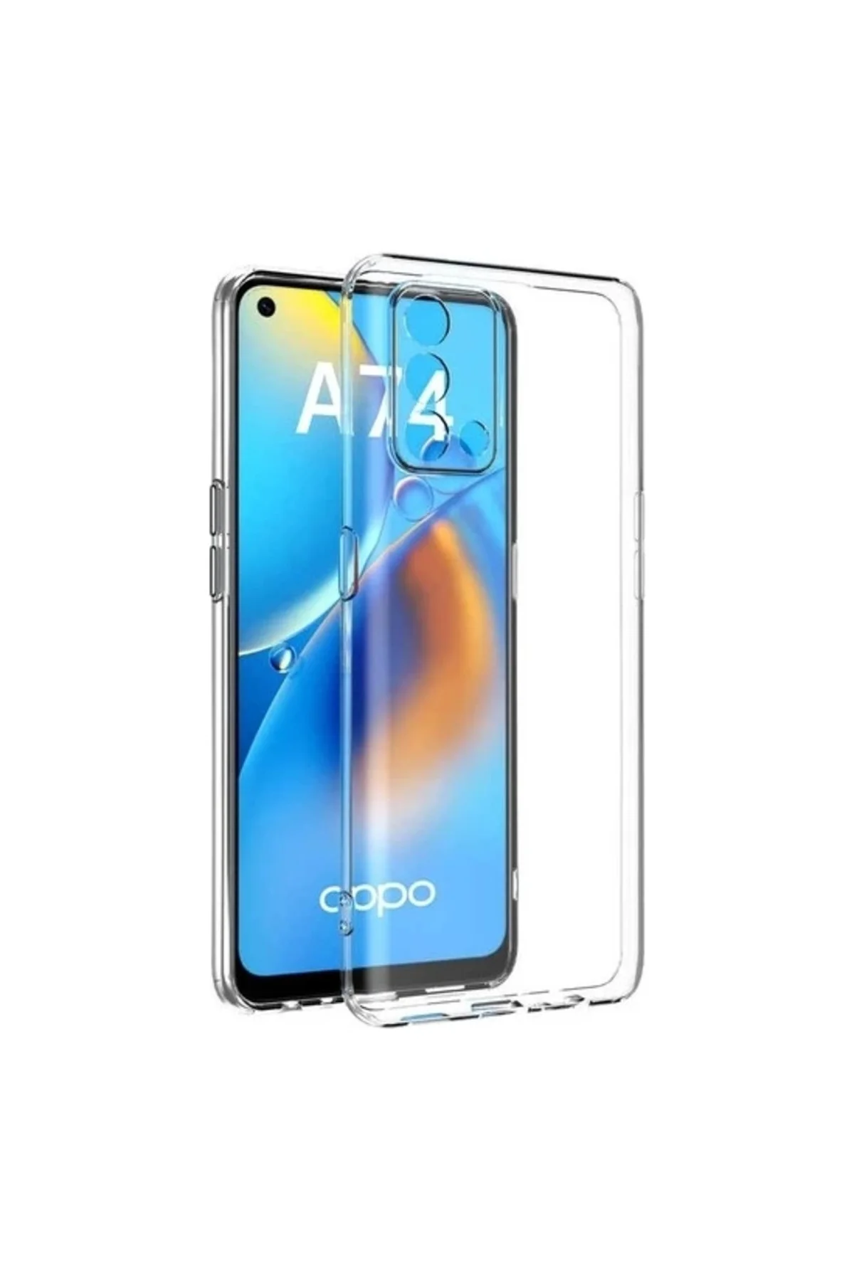 Oppo A74 2.0 MM Korumalı Şeffaf Silikon Kılıf