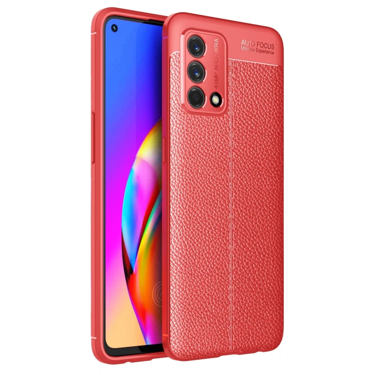 Oppo A74 4G Kılıf Auto Focus Kapak - Kırmızı