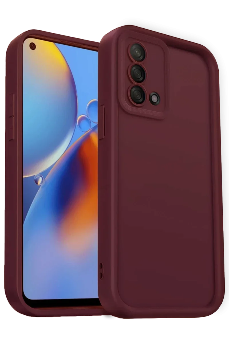 Oppo A74 4G Kılıf Viera Silikon - Bordo Oppo A74 4G Kılıf Viera Silikon - Bordo