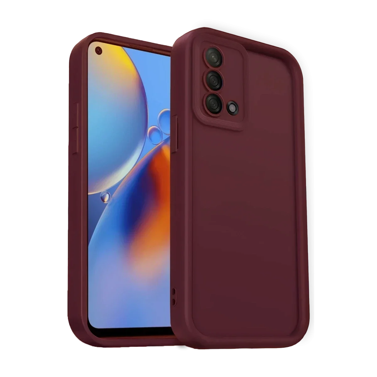 Oppo A74 4G Kılıf Viera Silikon - Bordo Oppo A74 4G Kılıf Viera Silikon - Bordo