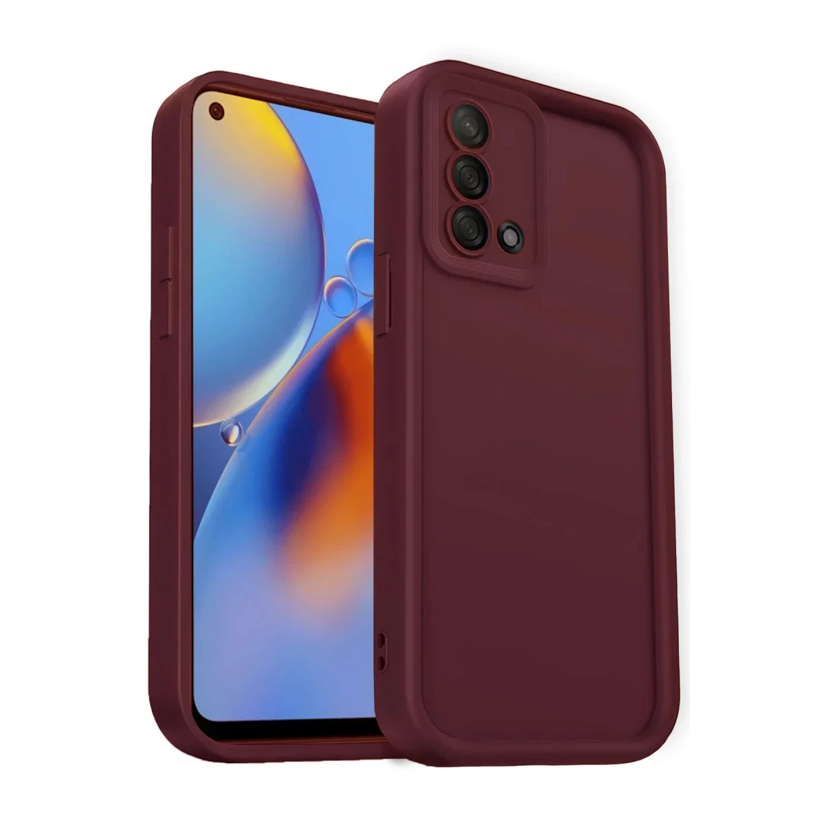 Oppo A74 4G Kılıf Viera Silikon - Bordo Oppo A74 4G Kılıf Viera Silikon - Bordo