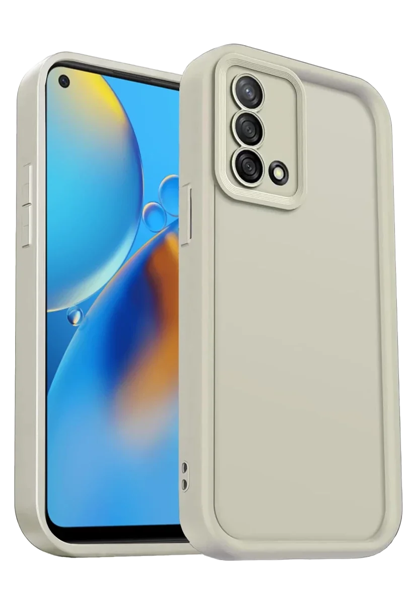 Oppo A74 4G Kılıf Viera Silikon - Krem Oppo A74 4G Kılıf Viera Silikon - Krem