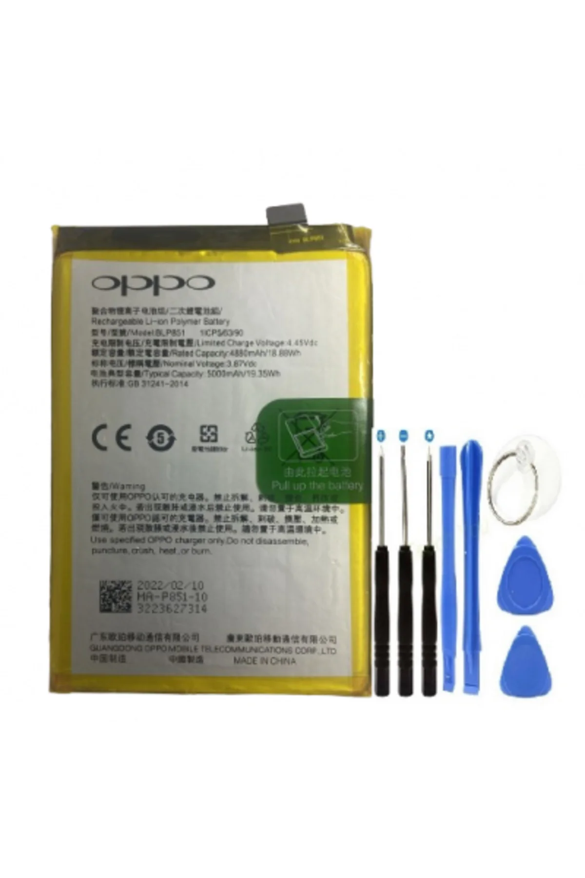 Oppo A74 Pil Batarya BLP851 5000 mAh+Tamir Seti