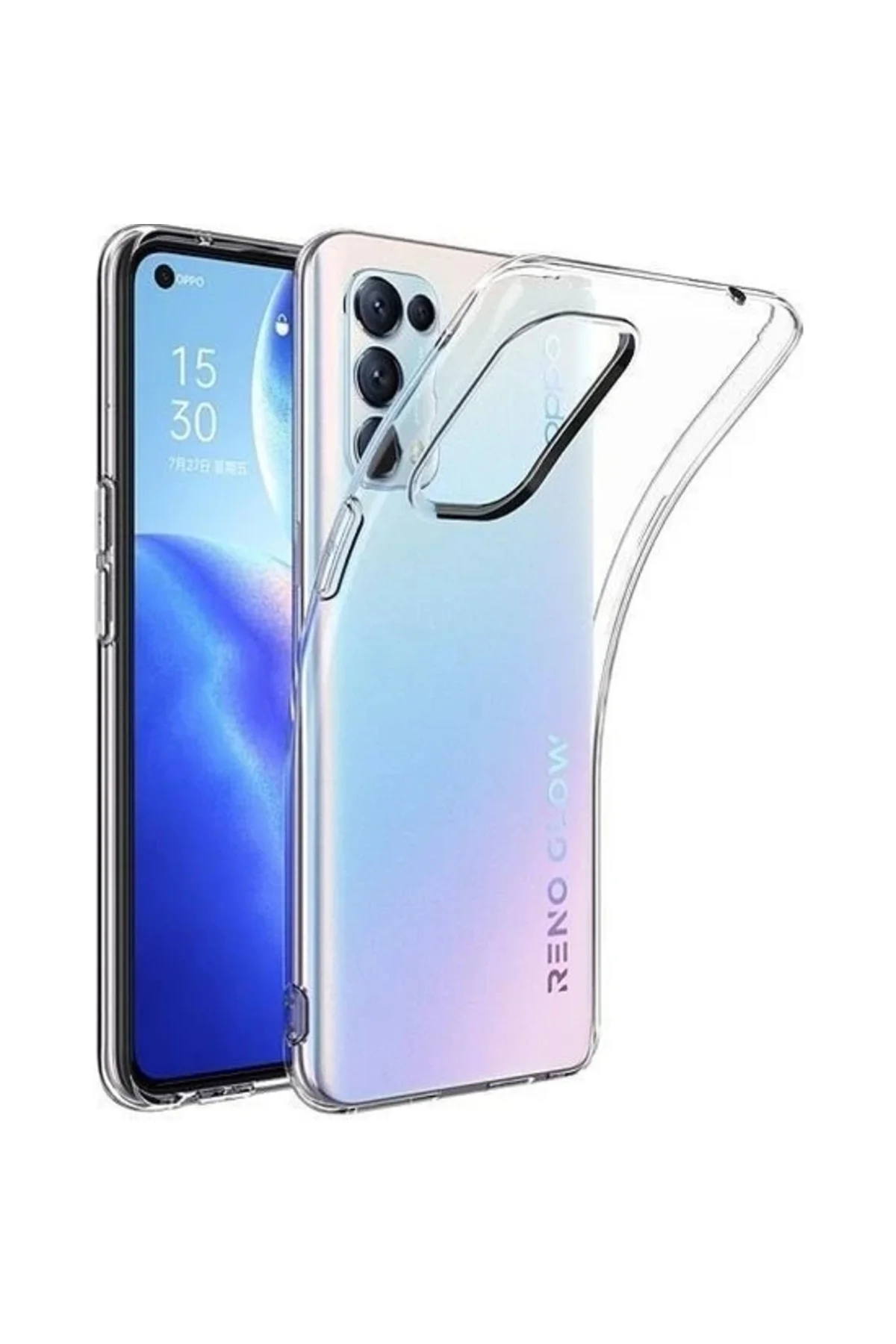 Oppo A76 2.0 MM Korumalı Şeffaf Silikon Kılıf