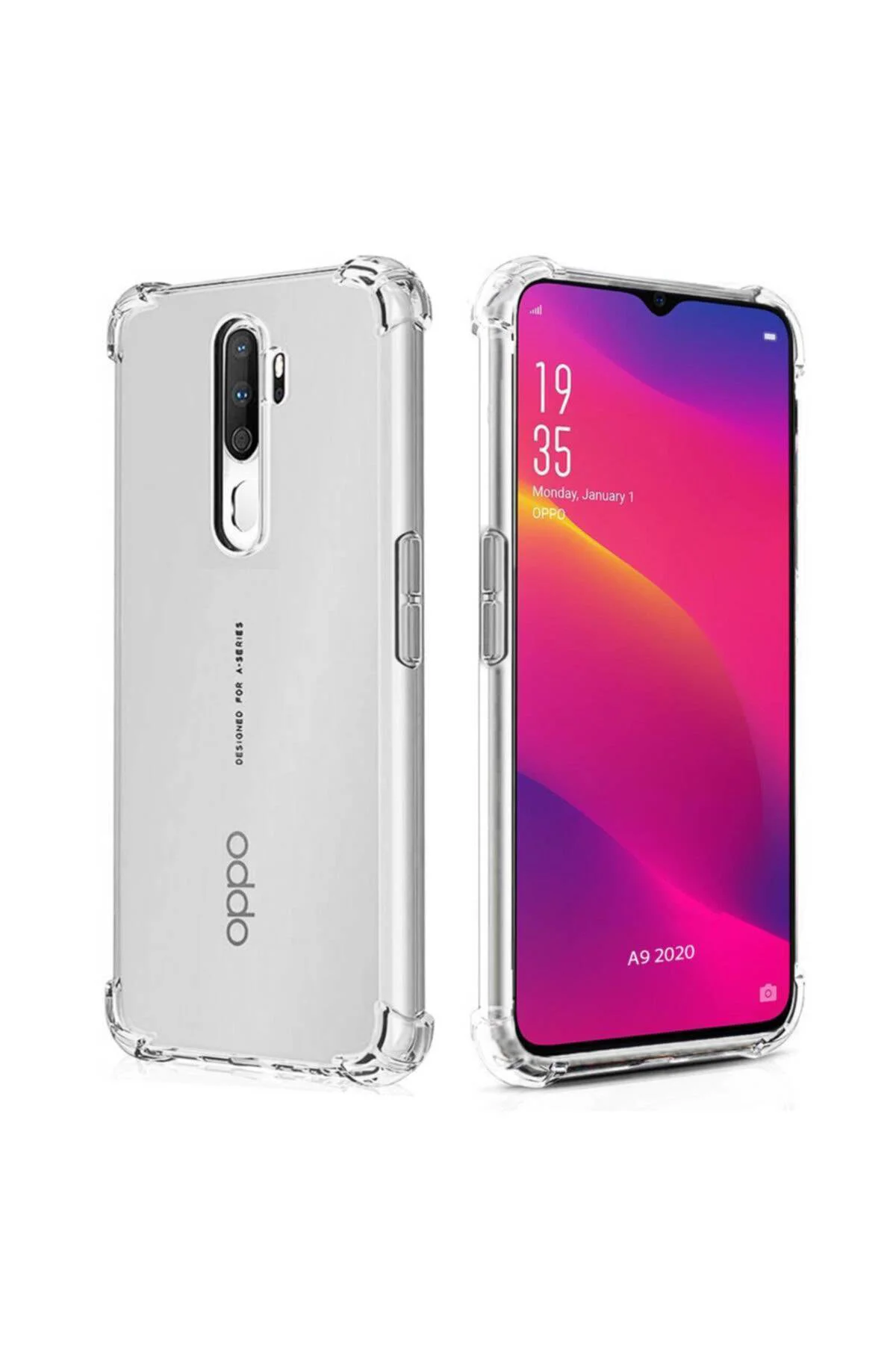 Oppo A9 2020 Şeffaf Tank Silikon Kapak