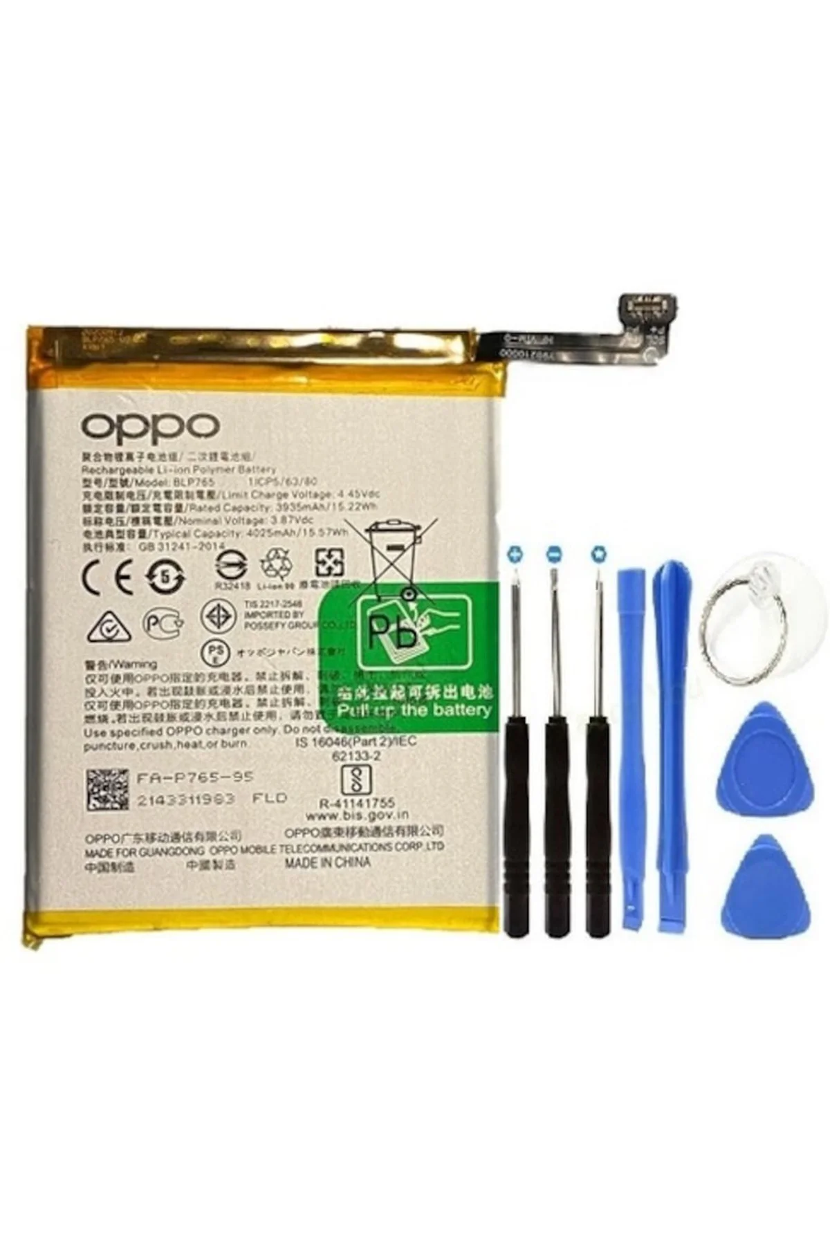 Oppo A91 Pil Batarya + Tamir Seti Blp765 4025 Mah