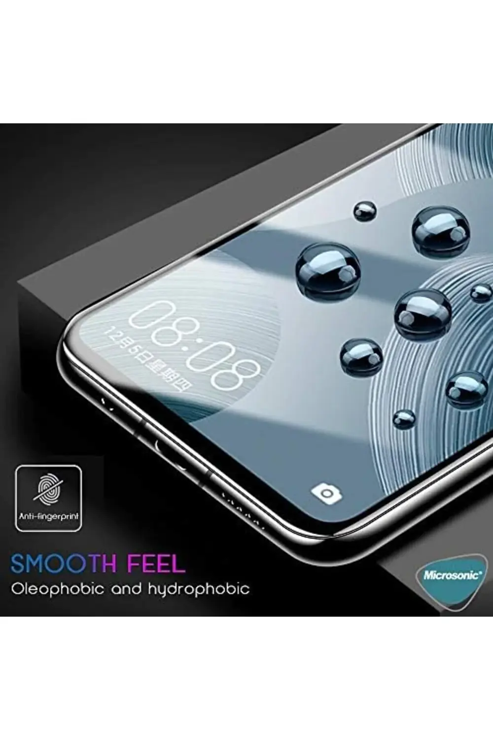 Oppo A92 Tam Kaplayan Temperli Cam Ekran Koruyucu Siyah 395519