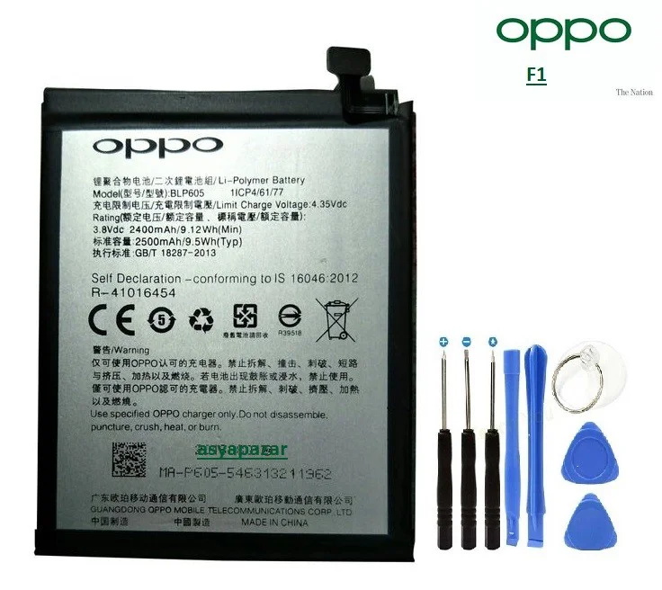 Oppo F1 Batarya Pil BL605 + Tamir Seti Oppo F1 Batarya Pil BL605 + Tamir Seti