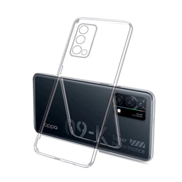 OPPO K9 5G Kılıfı - Ultra İnce Şeffaf Kamera Korumalı Silikon Arka Kapak