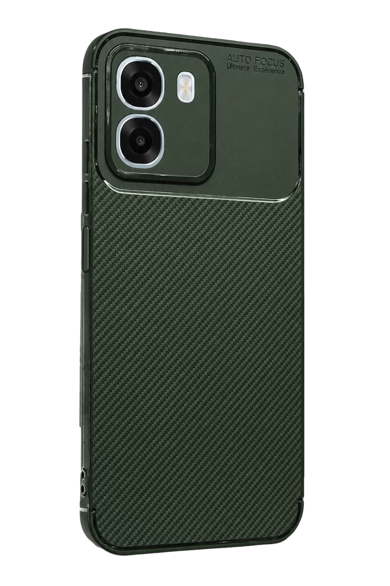 Oppo Oppo A6T 5G Auto Focus Karbon Kapak - Koyu Yeşil Oppo Oppo A6T 5G Auto Focus Karbon Kapak - Koyu Yeşil