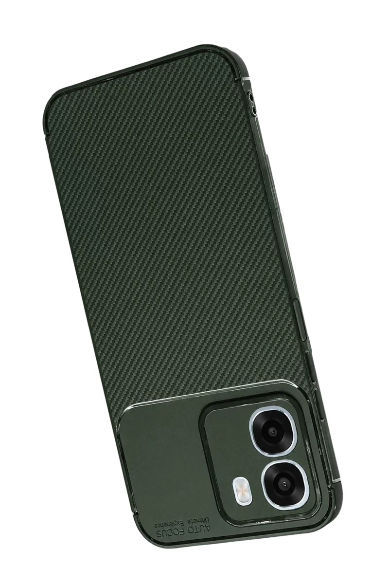 Oppo Oppo A6T 5G Auto Focus Karbon Kapak - Koyu Yeşil Oppo Oppo A6T 5G Auto Focus Karbon Kapak - Koyu Yeşil