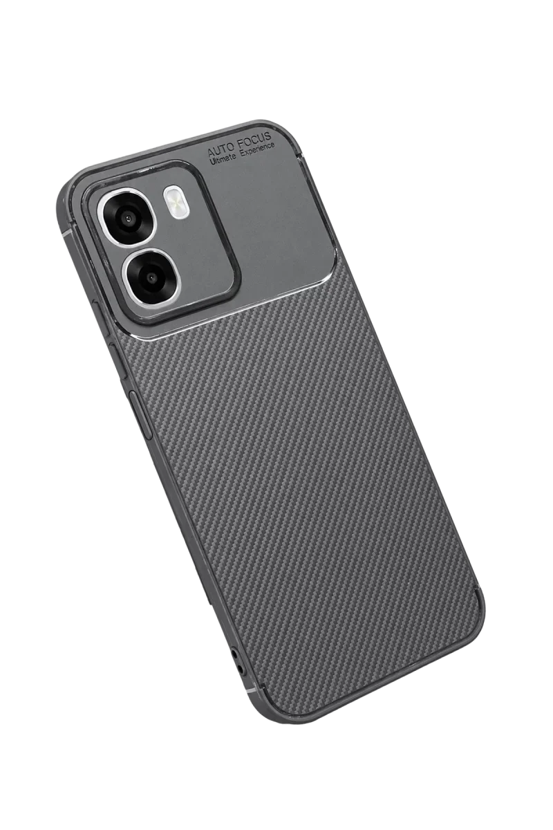 Oppo Oppo A6T 5G Auto Focus Karbon Kapak - Gri Oppo Oppo A6T 5G Auto Focus Karbon Kapak - Gri