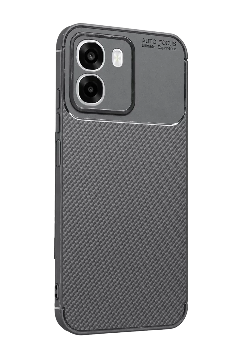 Oppo Oppo A6T 5G Auto Focus Karbon Kapak - Gri Oppo Oppo A6T 5G Auto Focus Karbon Kapak - Gri