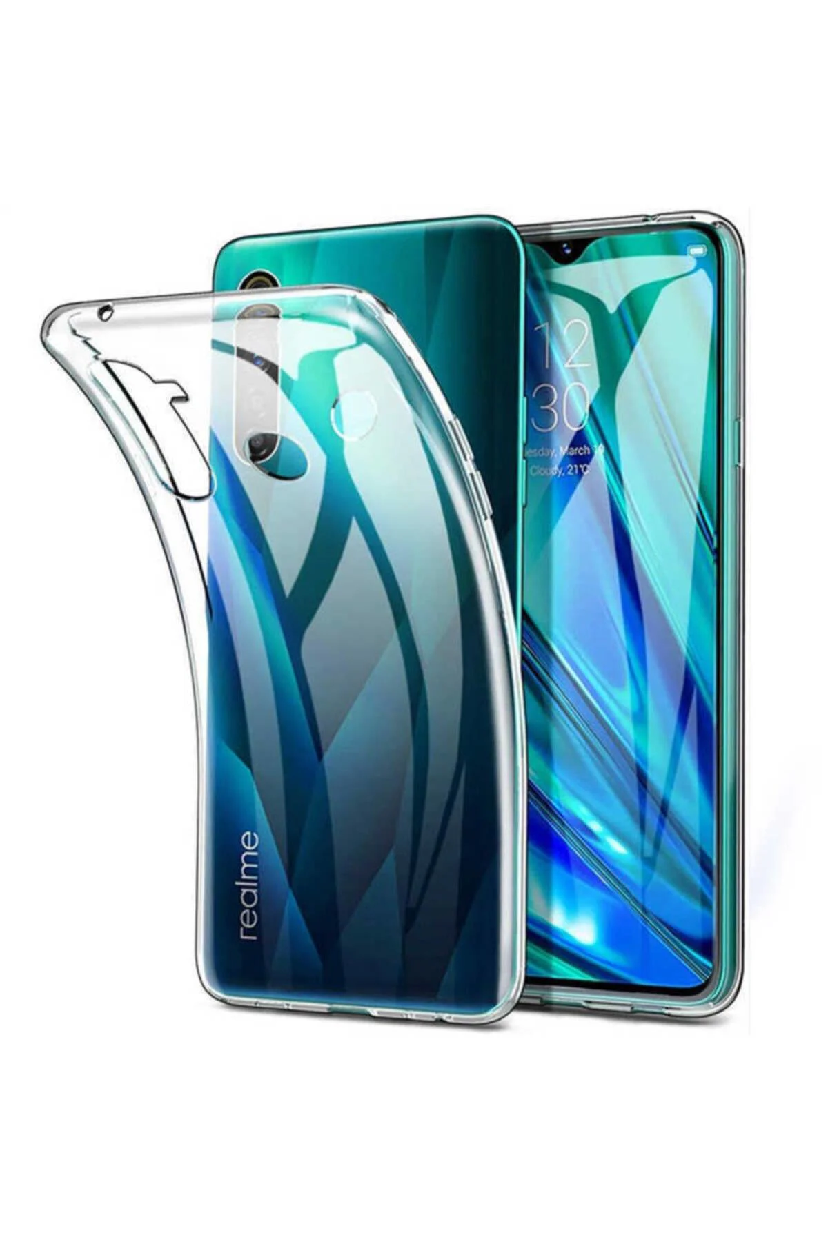 Oppo Realme 5i 2.0 MM Korumalı Silikon Kılıf Şeffaf