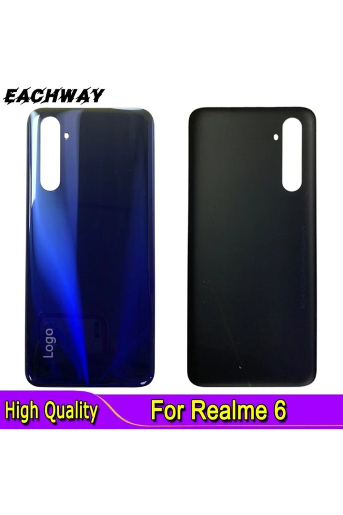 Oppo Realme 6 Pil Kapağı Arka Konut Kapı Cam Kasa Cep Telefonu Yedek Parçaları RMX2001 Pil Arka Mav