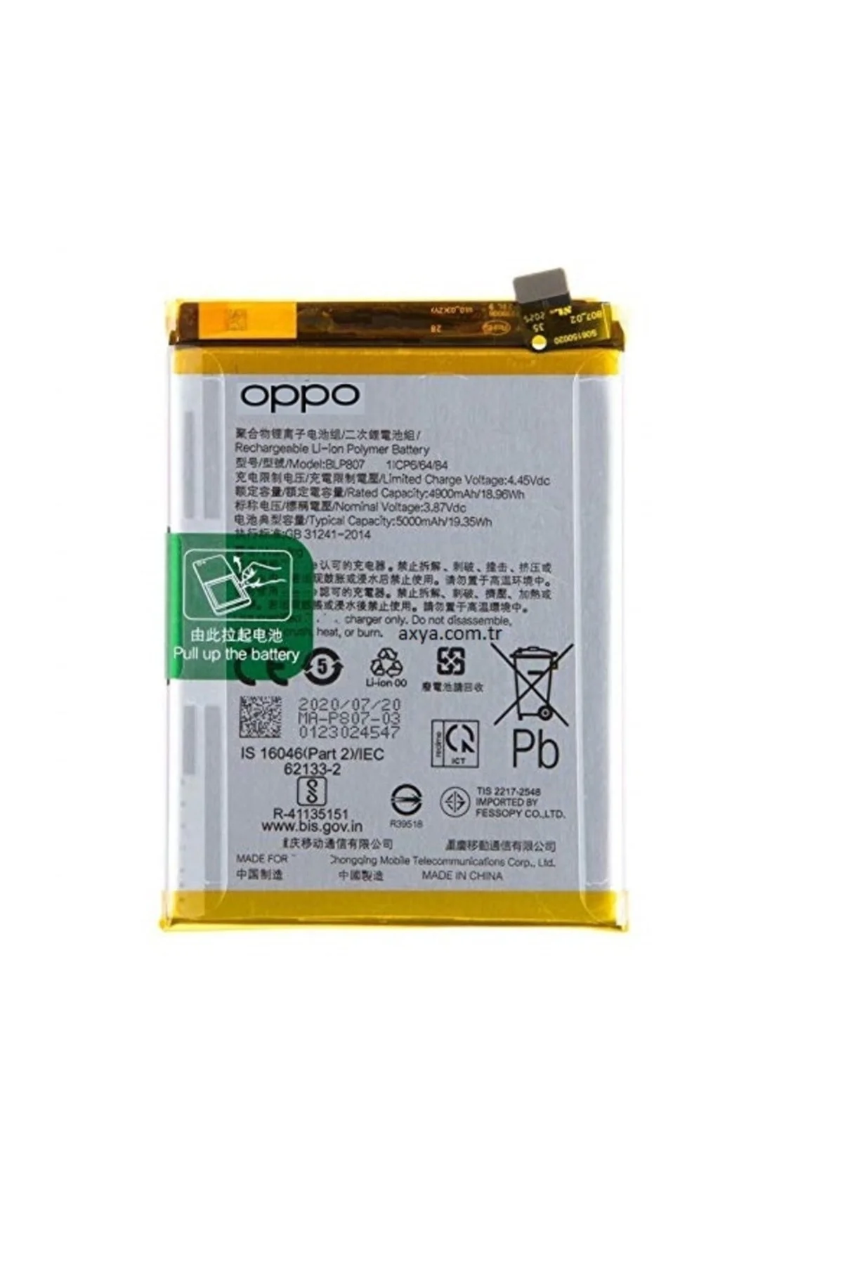 Oppo Realme 7 Pil Batarya Blp807 Rmx2111
