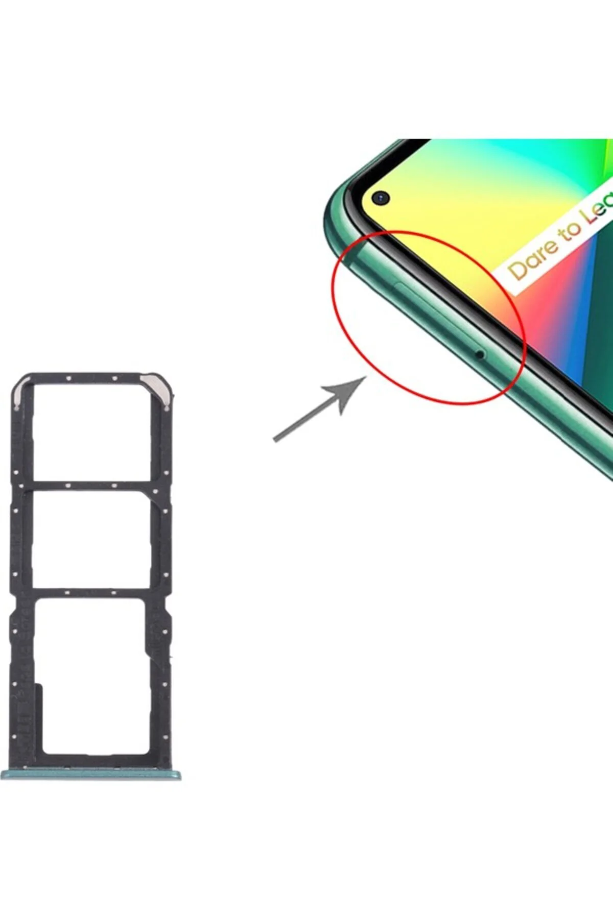 Oppo Realme 7i Için Tepsi + Mikro Sd Kart Tepsisi