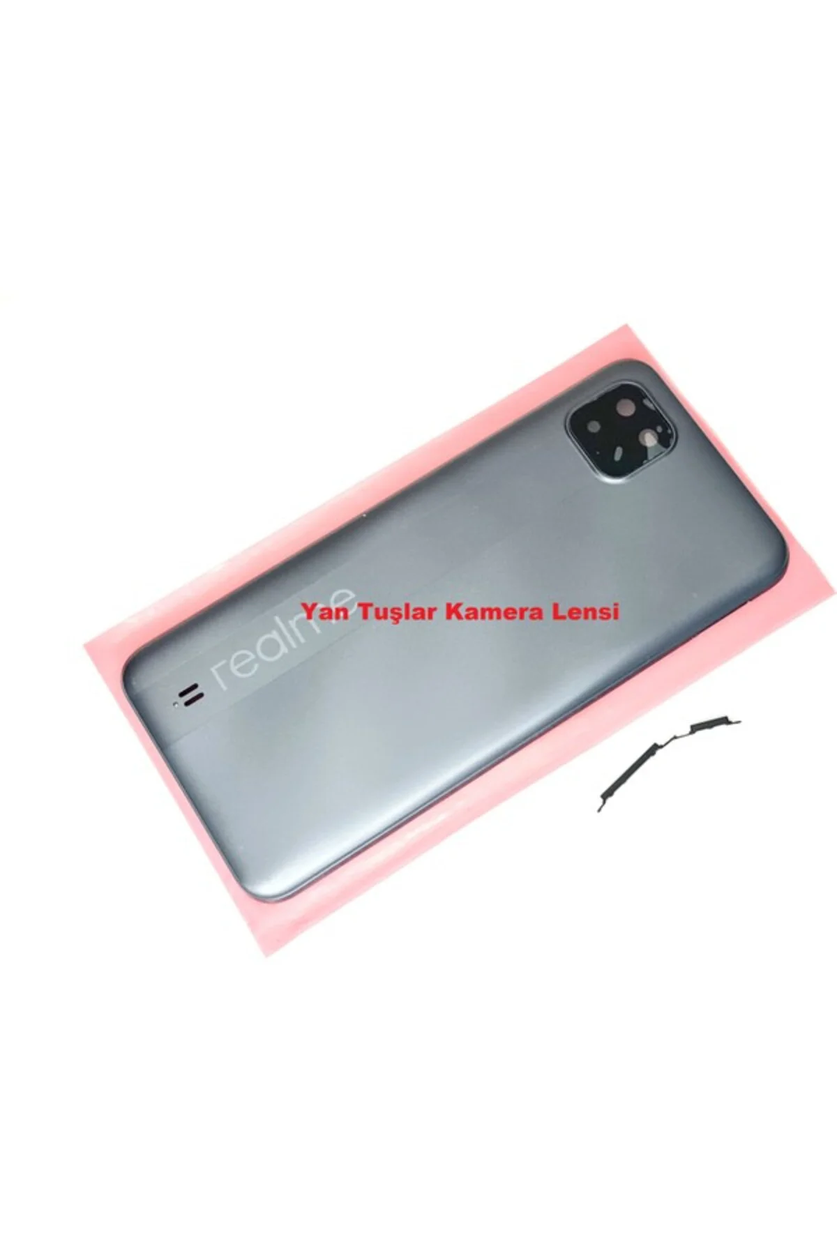 Oppo Realme C11 uyumlu Arka Pil Batarya Kapağı Gri