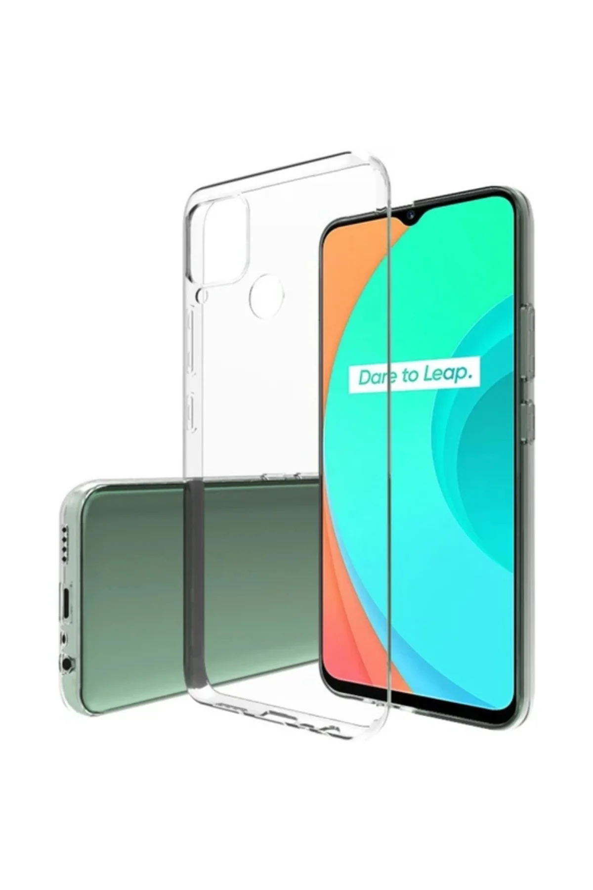 Oppo Realme C15 2.0 MM Korumalı Şeffaf Silikon Kılıf