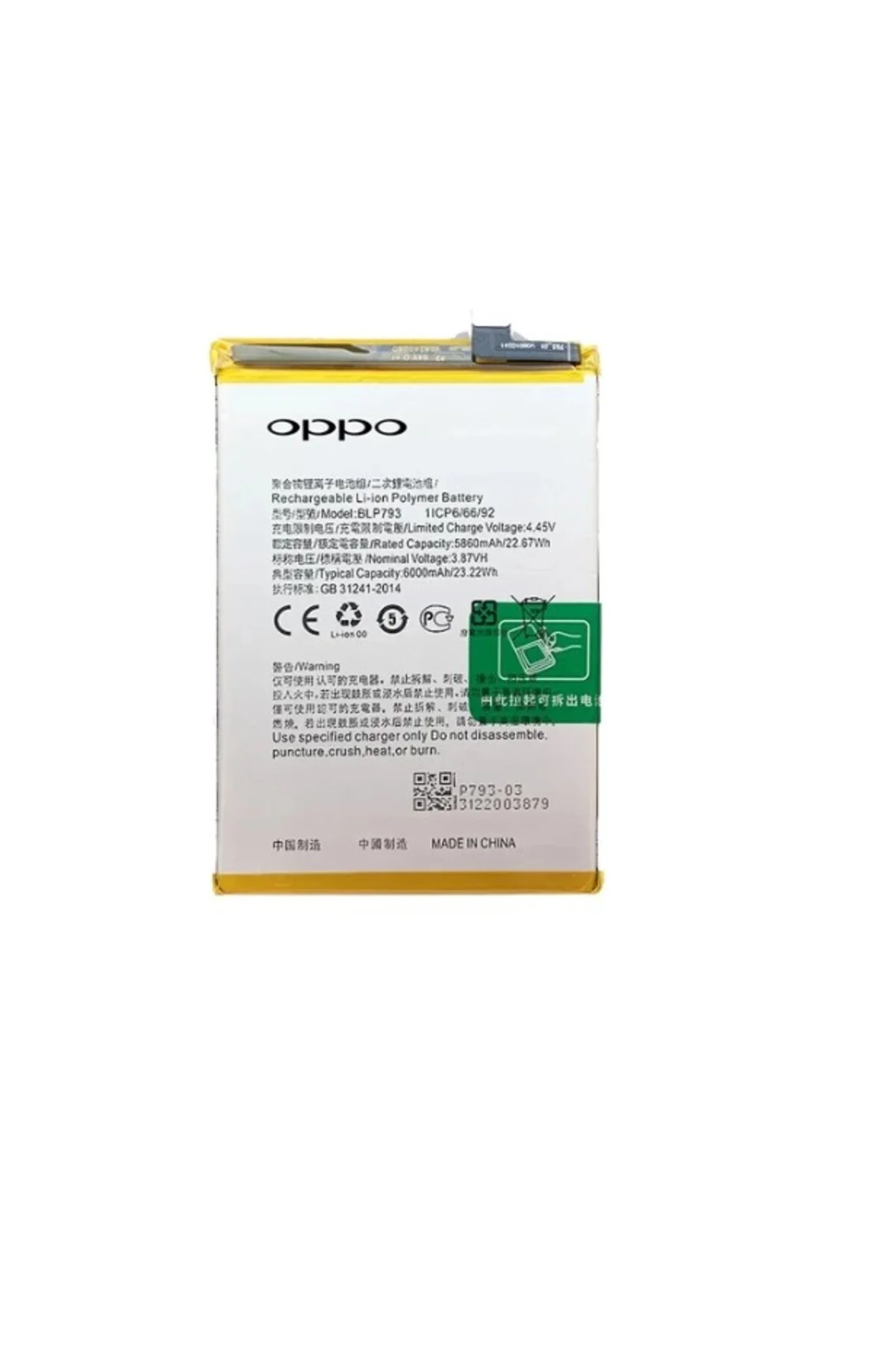 Oppo Realme C25 - Blp793 Uyumlu Batarya Pil Sıfır
